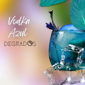 Licor de vodka azul