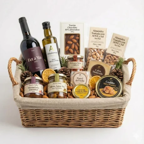 Cesta para regalar navidad