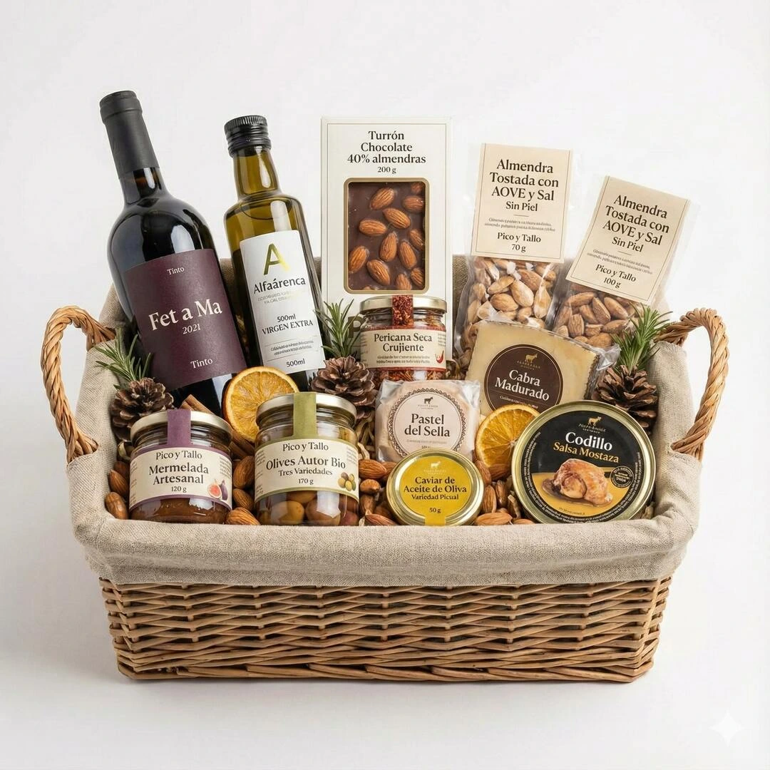 Cesta-degustacion-regalo Cesta para regalar navidad