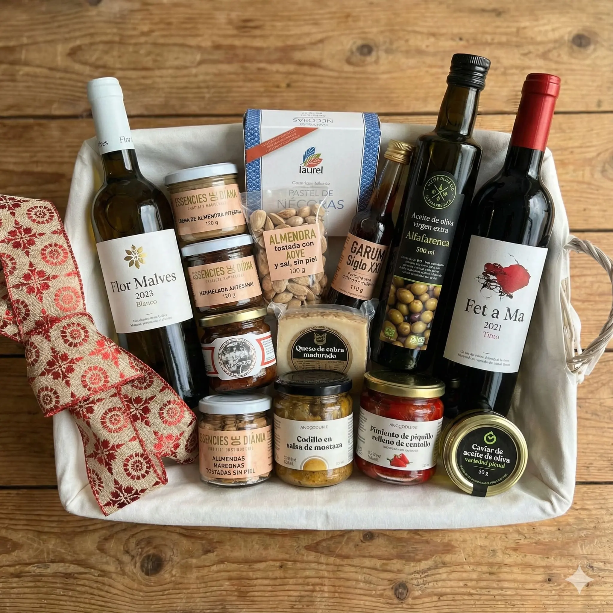 Cesta premium gourmet para regalo Cesta para regalo especial