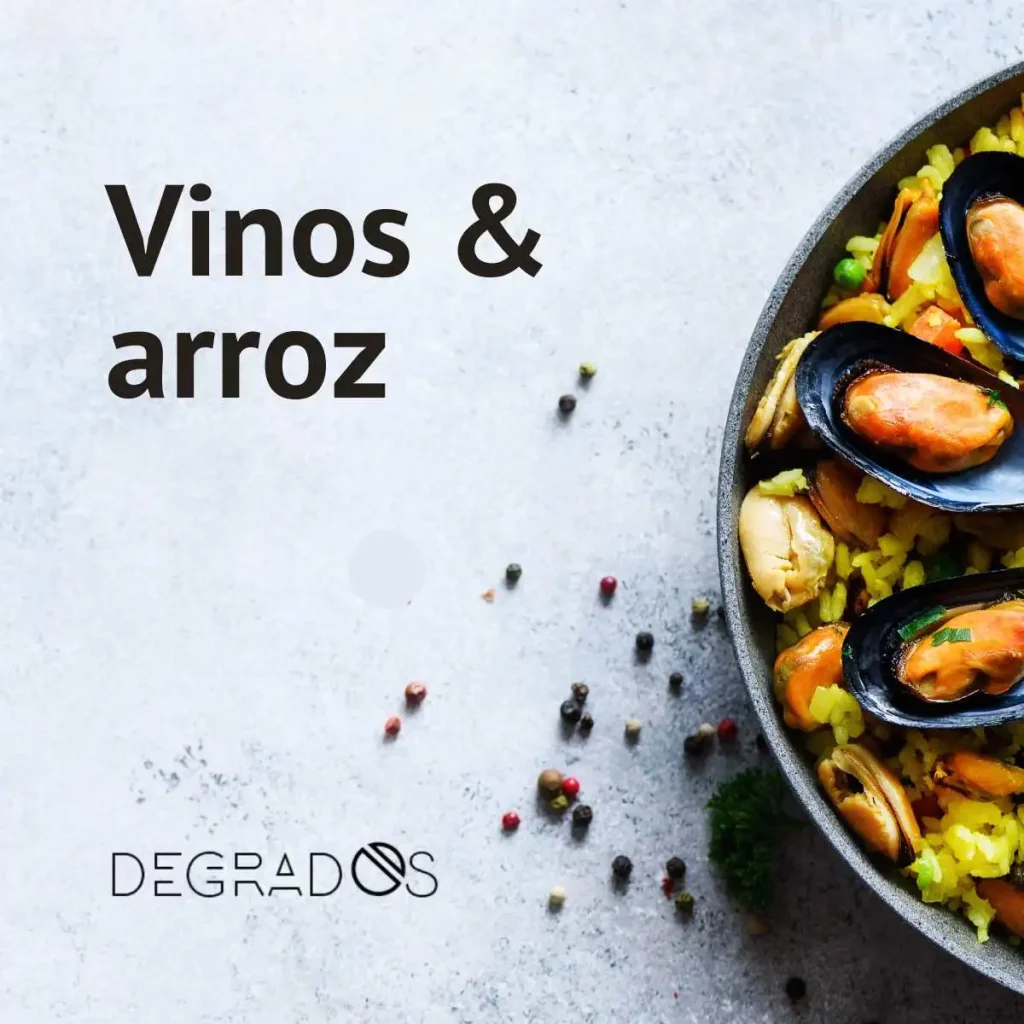 Vinos blancos y tintos para arroz