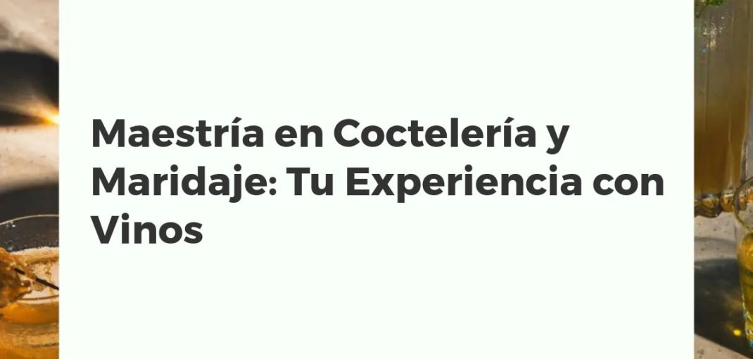 Bartender preparando un cóctel con vino y aperitivos gourmet, mostrando maestría en maridaje.