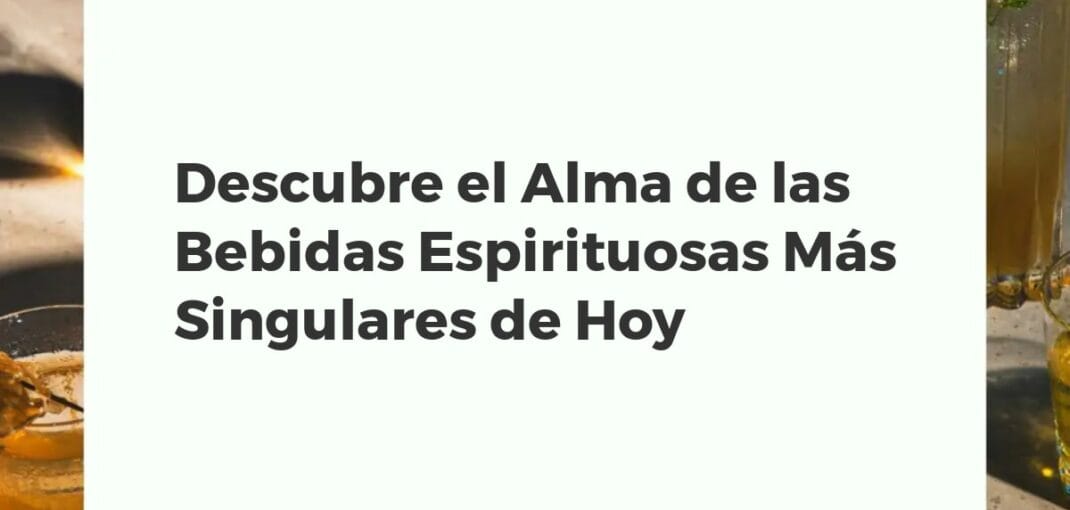Botellas de bebidas espirituosas singulares y modernas dispuestas artísticamente junto a botánicos exóticos en una barra elegante.